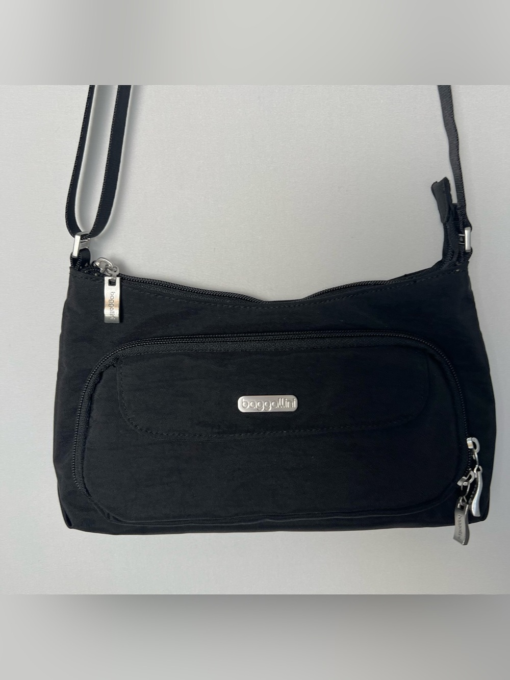 Baggallini Original Everyday Bag Black Nylon Crossbody Travel Purse Wallet - Picture 6 of 10